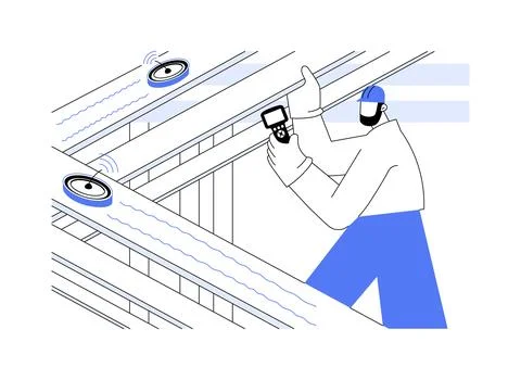 Vibration sensor abstract concept vector illustration. Illustrazione stock