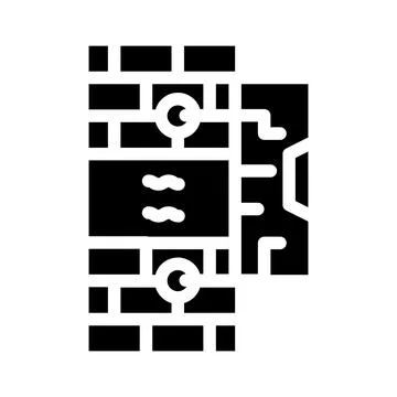 Vibration sensor glyph icon vector illustration black Stock-Illustration