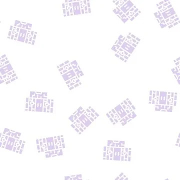 Vibration sensor glyph vector seamless pattern black イラスト素材