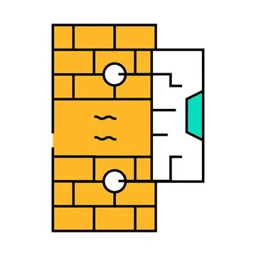 Vibration sensor icon color illustration Stock-Illustration