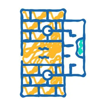 Vibration sensor icon doodle illustration Stock-Illustration