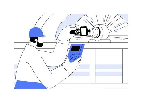 Vibration sensor isolated cartoon vector illustrations. Stock-Illustration