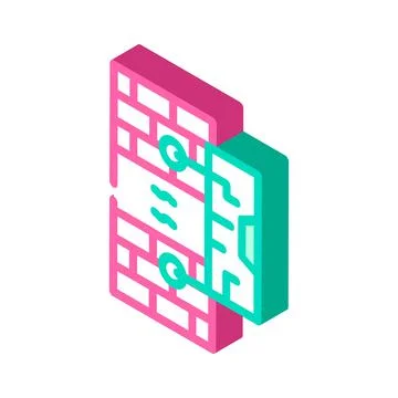 Vibration sensor isometric icon vector illustration color Stock-Illustration