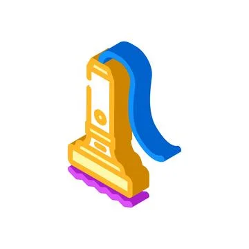 Vibration sensor module isometric icon vector illustration Stock Illustration