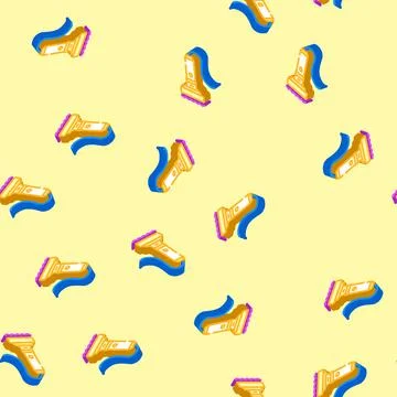 Vibration sensor module isometric icon seamless pattern Stock Illustration