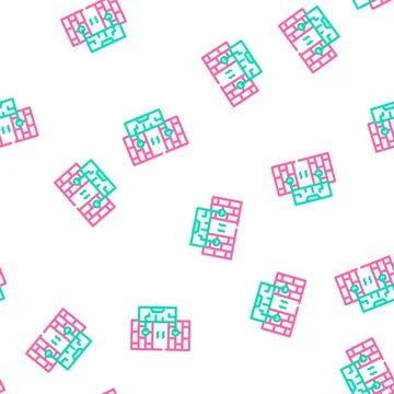 Vibration sensor vector seamless pattern color Stock Illustration