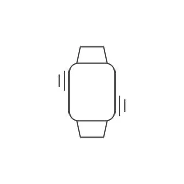 Vibration on a smart watch icon. Element for mobile concept and web apps. Thin Stock Illustration