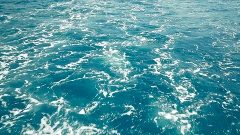 Vibration of waves and vibration of water from under a boat Stock Footage 102020214