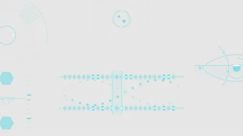 Vibrational Secure HUD Biometric Med-Bay: Master UI Screen : 4K Alpha Video stock 332942293