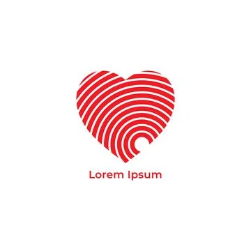 Vibrations from the bottom of the heart vector illustration. Love icon with.. Illustrazione stock
