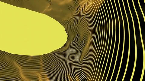 Vibrations on fabric surface from line. Design. Abstract animation with moving 스톡 일러스트
