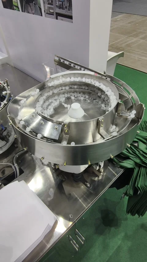 A vibratory bowl feeder Stock-Footage 336839144