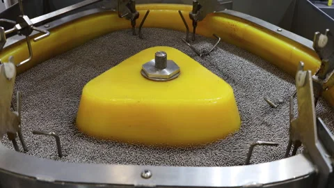 Vibratory drum surface grinding machine Stock-Footage 307694210