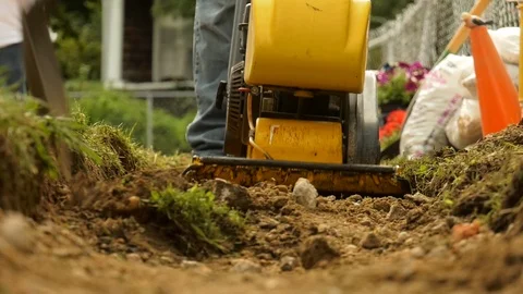 Vibratory Plate Compactor Dirt Vídeos de archivo 89298251