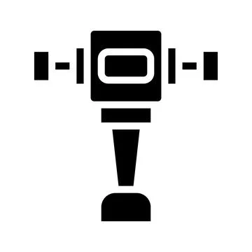 Vibratory plate compactor icon. Concept of construction and road repair. Stock Illustration