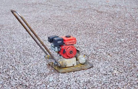 Vibratory plate Stock Photos