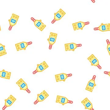 Vibrometer measuring equipment vector seamless pattern Stock Illustration