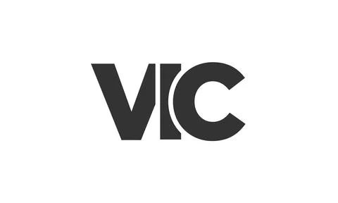 VIC logo design template with strong and modern bold text. Initial based ve.. Stock Illustration