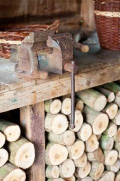 Vice in the shed Foto stock