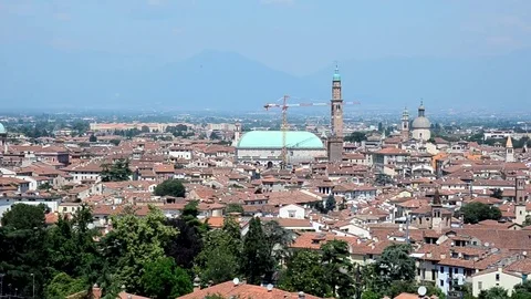 Vicenza Panorama Stock Footage