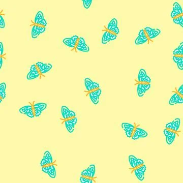 Viceroy summer vector seamless pattern Stock Illustration
