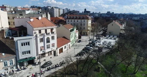 Vicinity of St. Michael's Cathedral, Belgrade Stock Footage 90222210