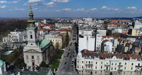 Vicinity of St. Michael's Cathedral, Belgrade Stock Footage 90430731