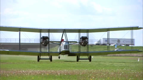 Vickers Vimy Take Off Stock Footage 47682991