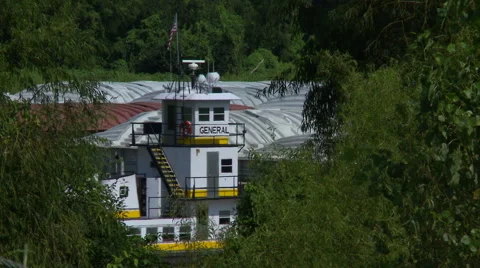 Vicksburg Barge 3 Stock Footage 41856304