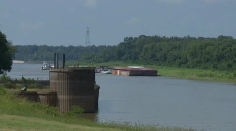 Vicksburg Barge 4 Stock Footage 41855748