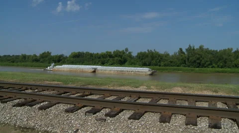 Vicksburg Barge Stock Footage 41856177