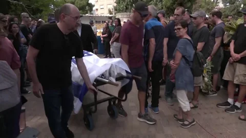 Victim of Hamas attack laid to rest in I... | Stock Video | Pond5