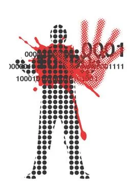 Victim of violence Stock Illustration