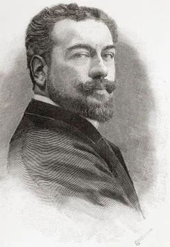 Victor Maurel, 1848 - 1923. French operatic baritone. From La Ilustracion Stock Photos