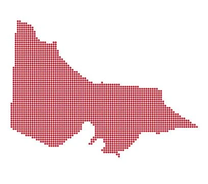 Victoria Australia Dot Map Stock Illustration