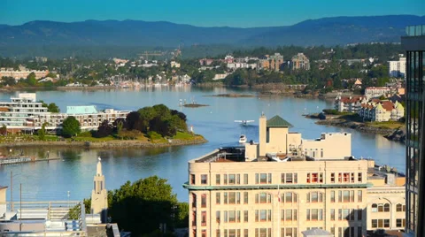 Victoria BC Outer Harbour, Medium Shot,  Video stock 29675326