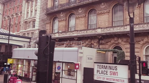 Victoria Bus and Train Station- London Video stock 138259172