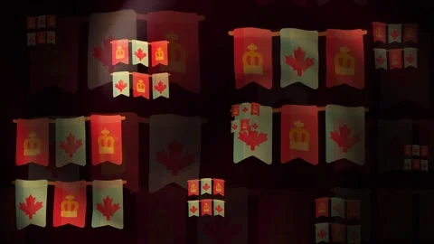 Victoria Day Garland Background Loop Stock Footage 309446071