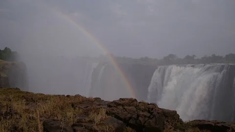 Victoria Falls Rainbow Video stock 74400976