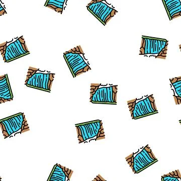 Victoria falls vector seamless pattern Stock Illustration