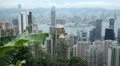 Victoria Harbour, Kowloon Peninsula, Aerial View of Hong Kong Island Skyline HD Footage