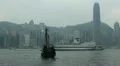 Victoria Harbour, Kowloon Peninsula, Ship, Skyscrapers, Hong Kong Island Skyline HD Footage