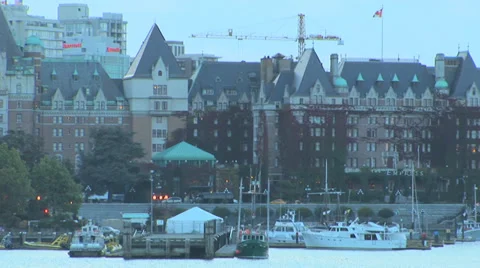 Victoria Inner Harbor Panoramic Stock Footage 33604655