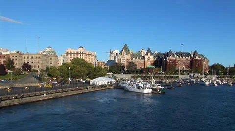 Victoria Inner Harbor Panoramic Stock Footage 33604687