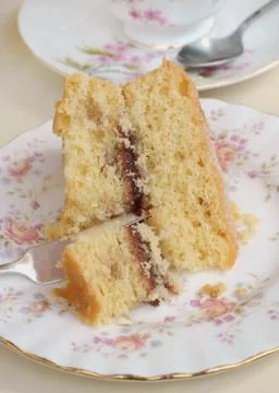 Victoria sponge cake Stock Photos