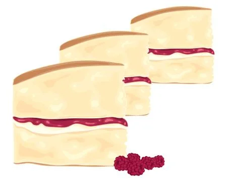 Victoria sponge Stock Illustration