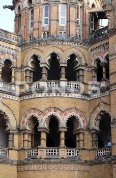 Victoria Station (Chatrapati Shivaji terminal) in Mumbai, India Stock Photos
