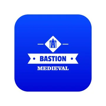 Victorian bastion icon blue vector Stock Illustration