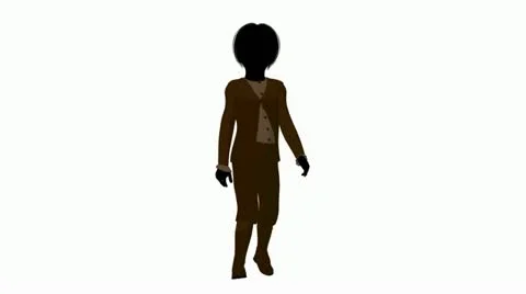 Victorian boy walking on a white background Stock Footage 10805991