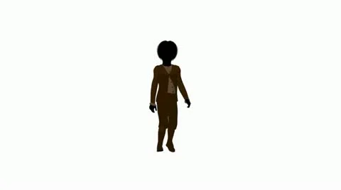 Victorian boy walking on a white background Stock Footage 10805992